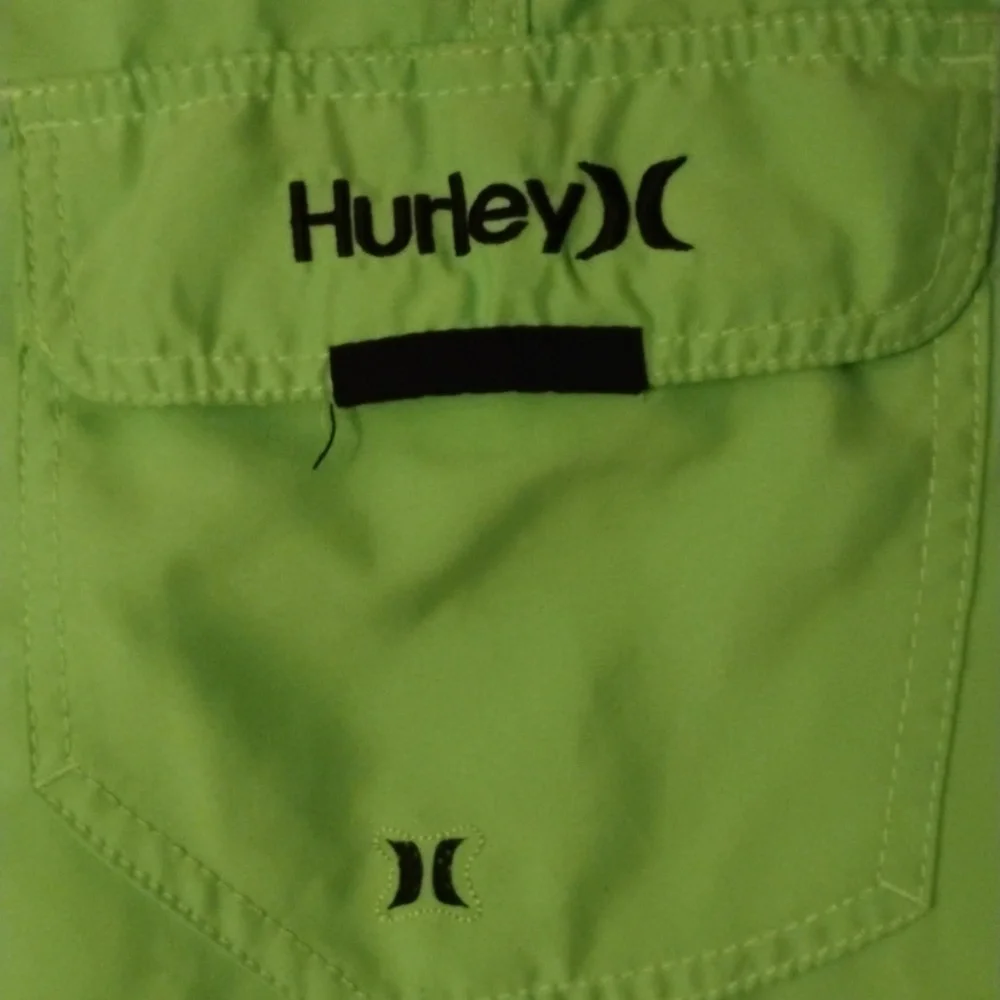 Men's Hurley Green Shorts size M - Picture 3 of 6